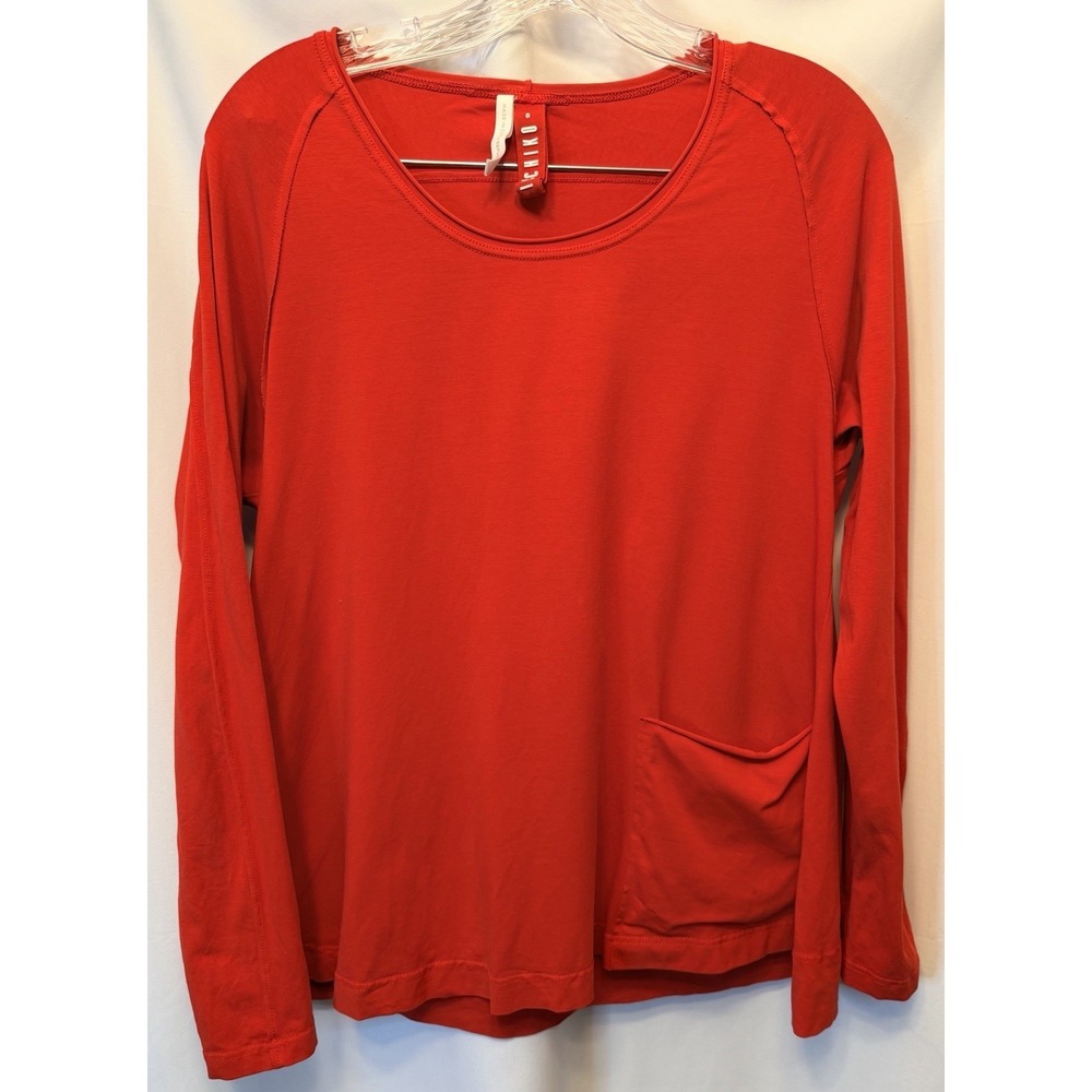 Oska Ischiko 505 Size 4/6 Small Cotton Stretch Jersey Blouse Red Lagenlook Layer